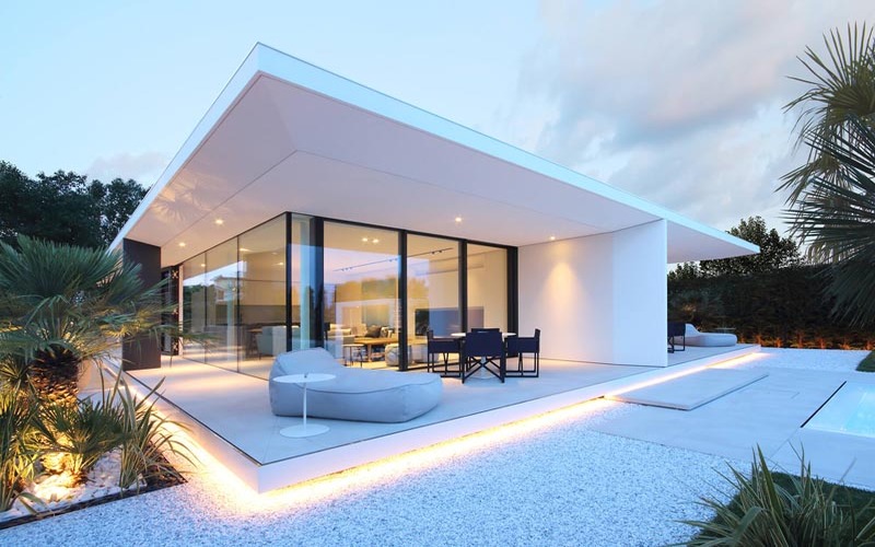 bentuk rumah minimalis Jendela Ukuran Besar